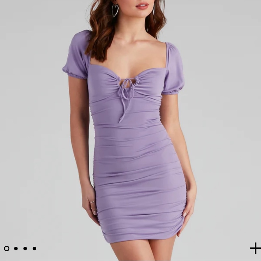 Tie front bodycon mini dress